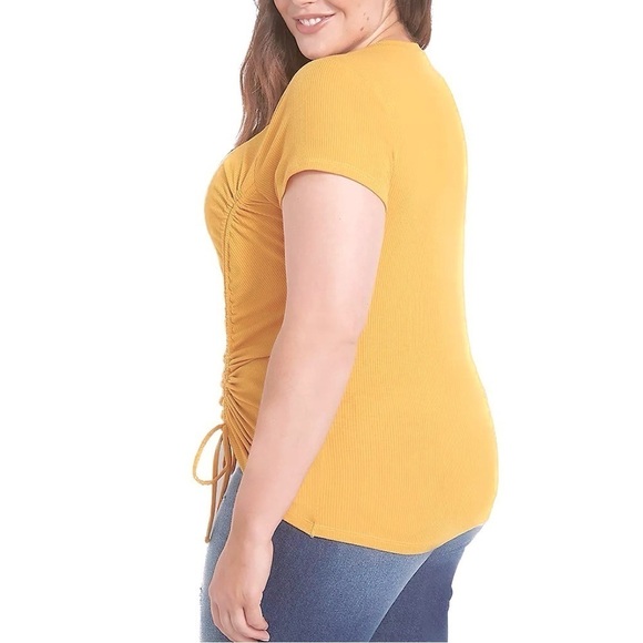 HP⭐️ Lane Bryant Sizes 22-32W Adjustable Drawcord Sunflower Top K94.10 - Picture 4 of 6